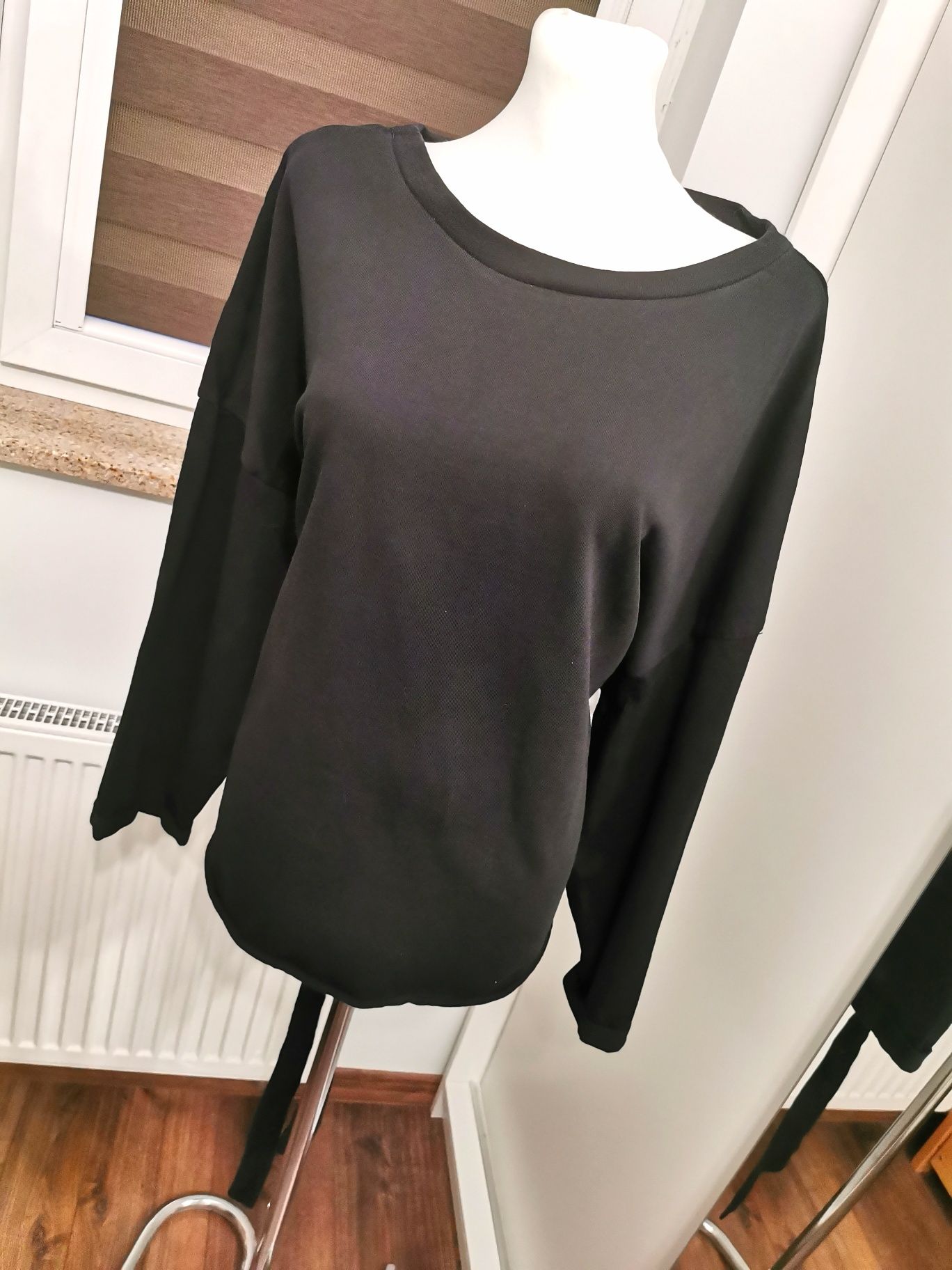 Czarna bluza bluzka z długim rękawem bluzeczka XL 42 h&m