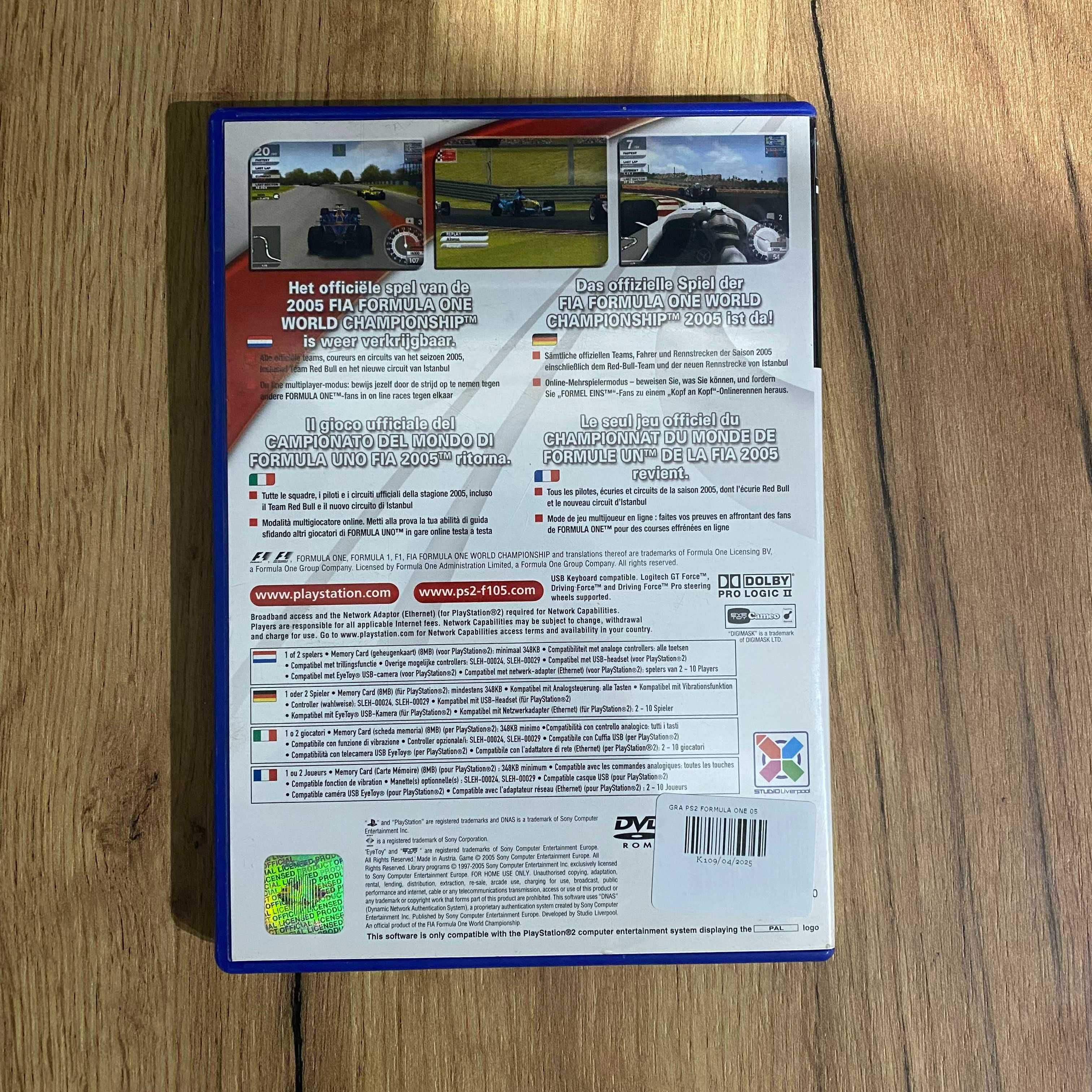 Gra Ps2 Formula One 05
