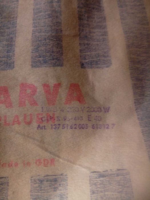 Żarówka narva 2000w z oprawką ceramiczną E40 PRL
