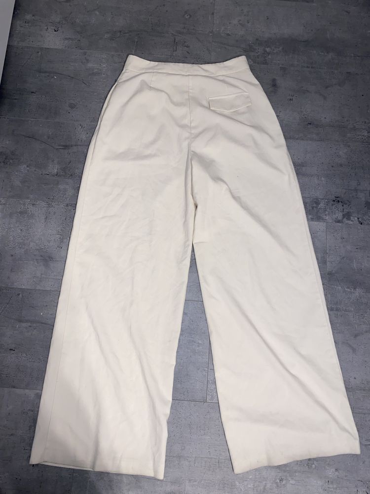 Spodnie szerokie wysoki stan Zara L/XL