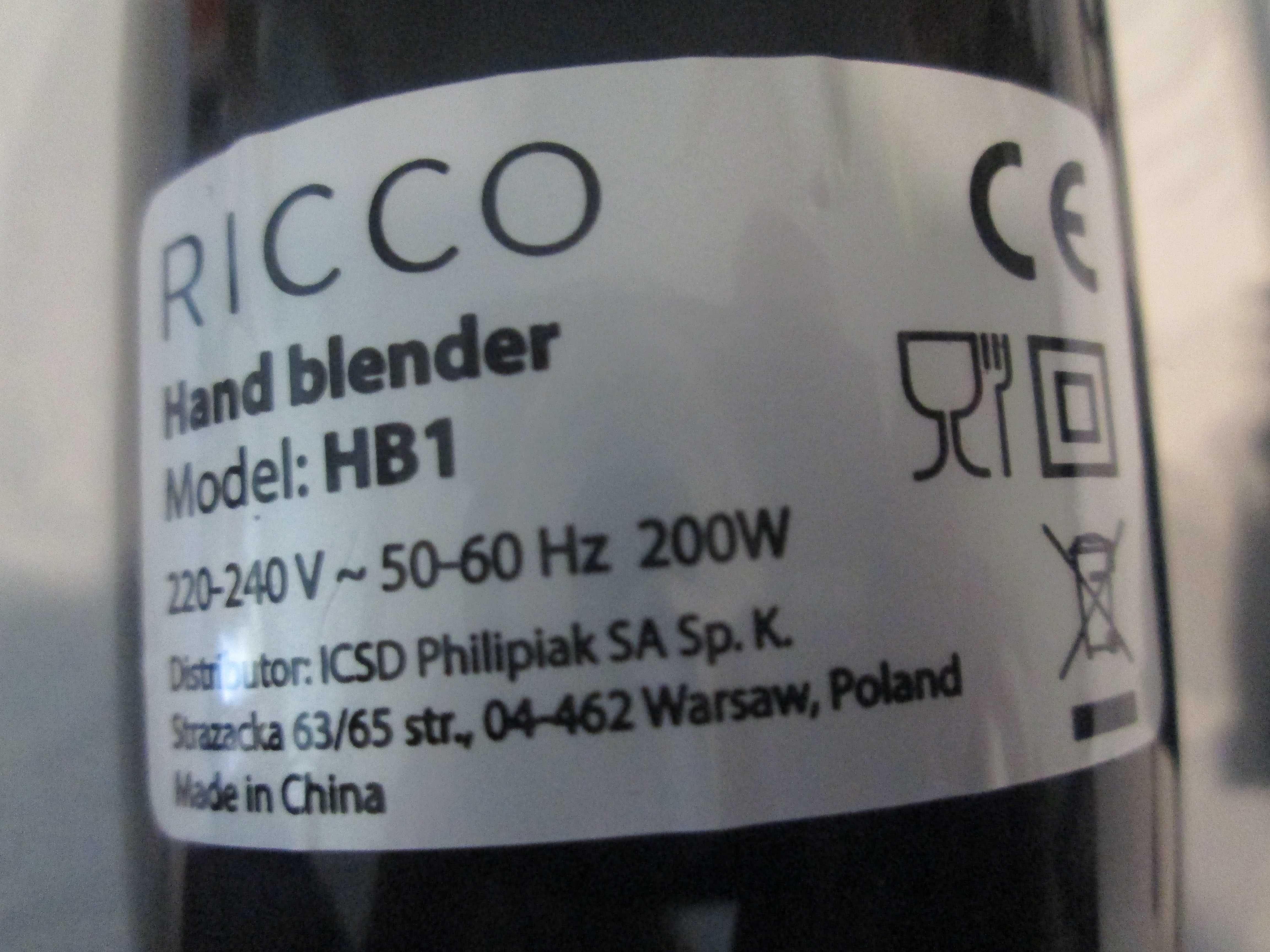 Sprzedam blender ręczny RICCO HB 1