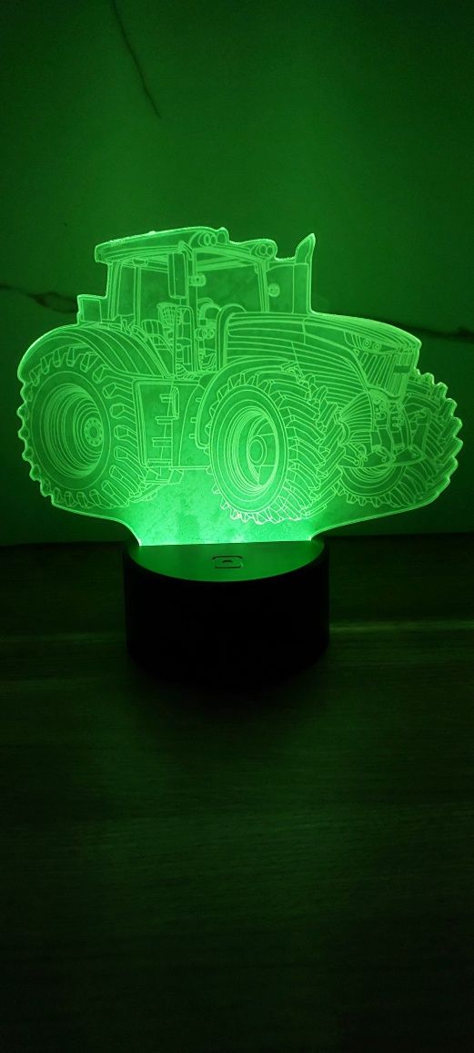 NOWA lampka nocna led traktor ciagnik farmer illusion lamp 3d