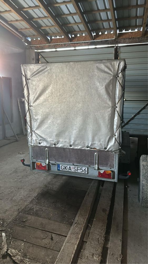 Przyczepka samochodowa tandem
