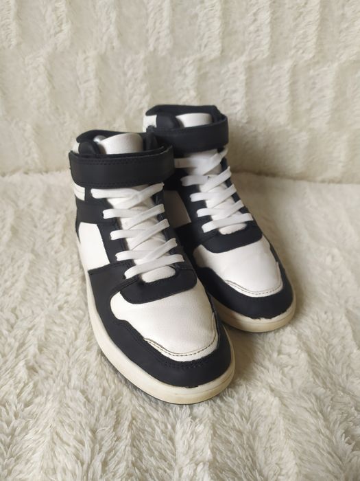 Кросівки шкіряні хайтопи Primark унісекс Розмір 37 (Устілка 24,5 см)