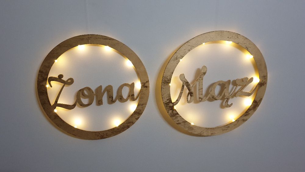 Koła Mąż Żona Led, koła na ściankę