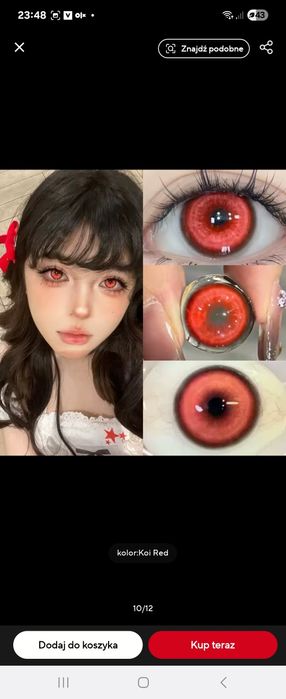 Red koi Soczewki kontaktowe Halloween