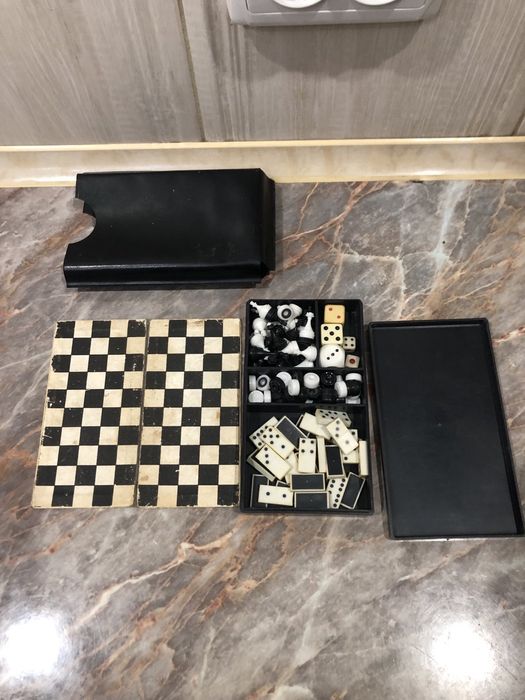 Шашки,шахматы,домино (набор)