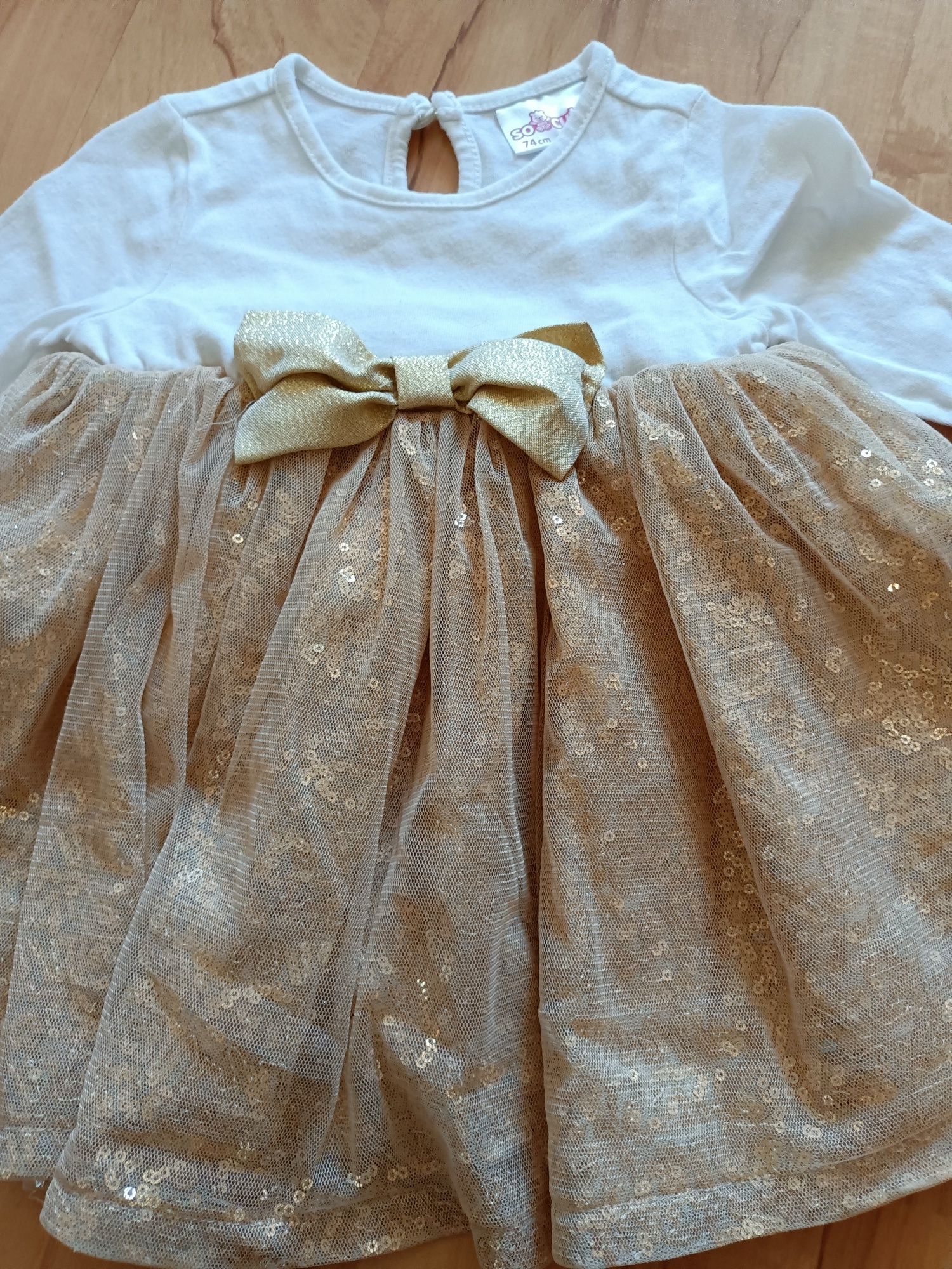 Sukienka tiul brokat 6-9 m