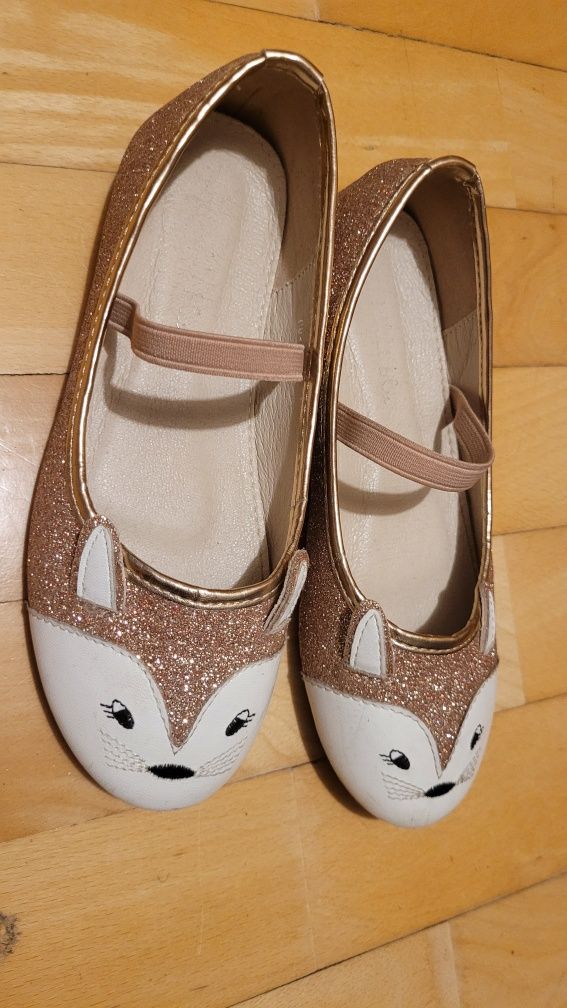 Baleriny, buciki, kapcie 31, brokatowe