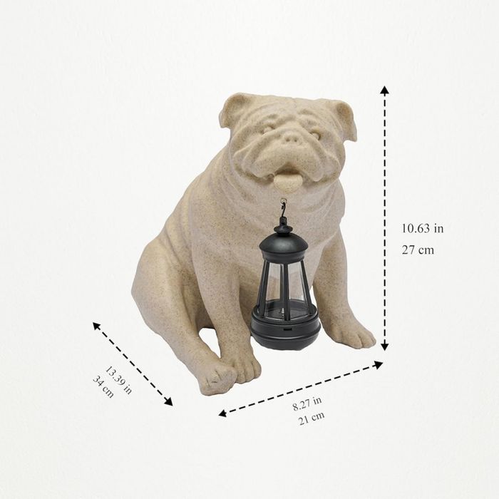 Dekoracyjna figurka psa z lampką solarną LED