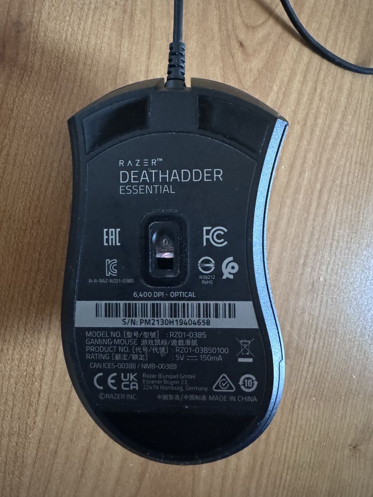 Мишка ігрова Razer DeathAdder Essential LED USB Black