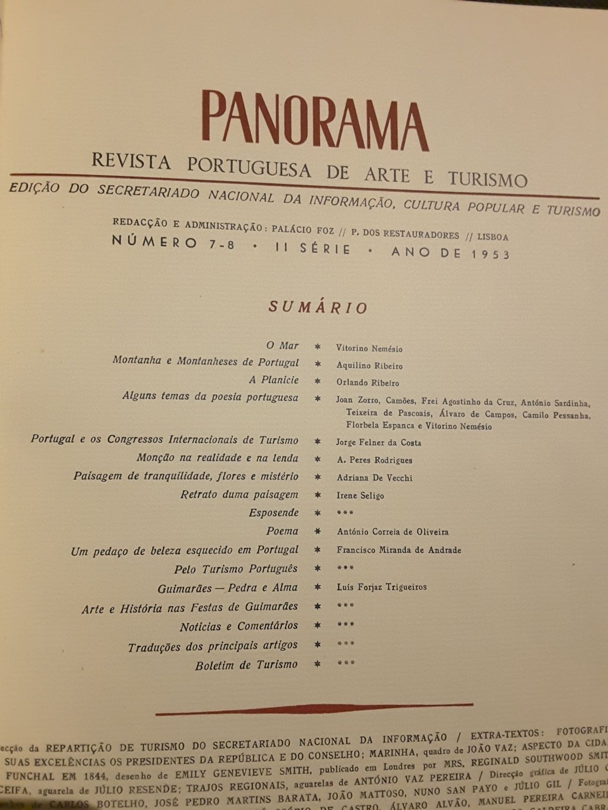 Revista Panorama : Portugal (1953) / Vinhos do Douro-D. Maria II