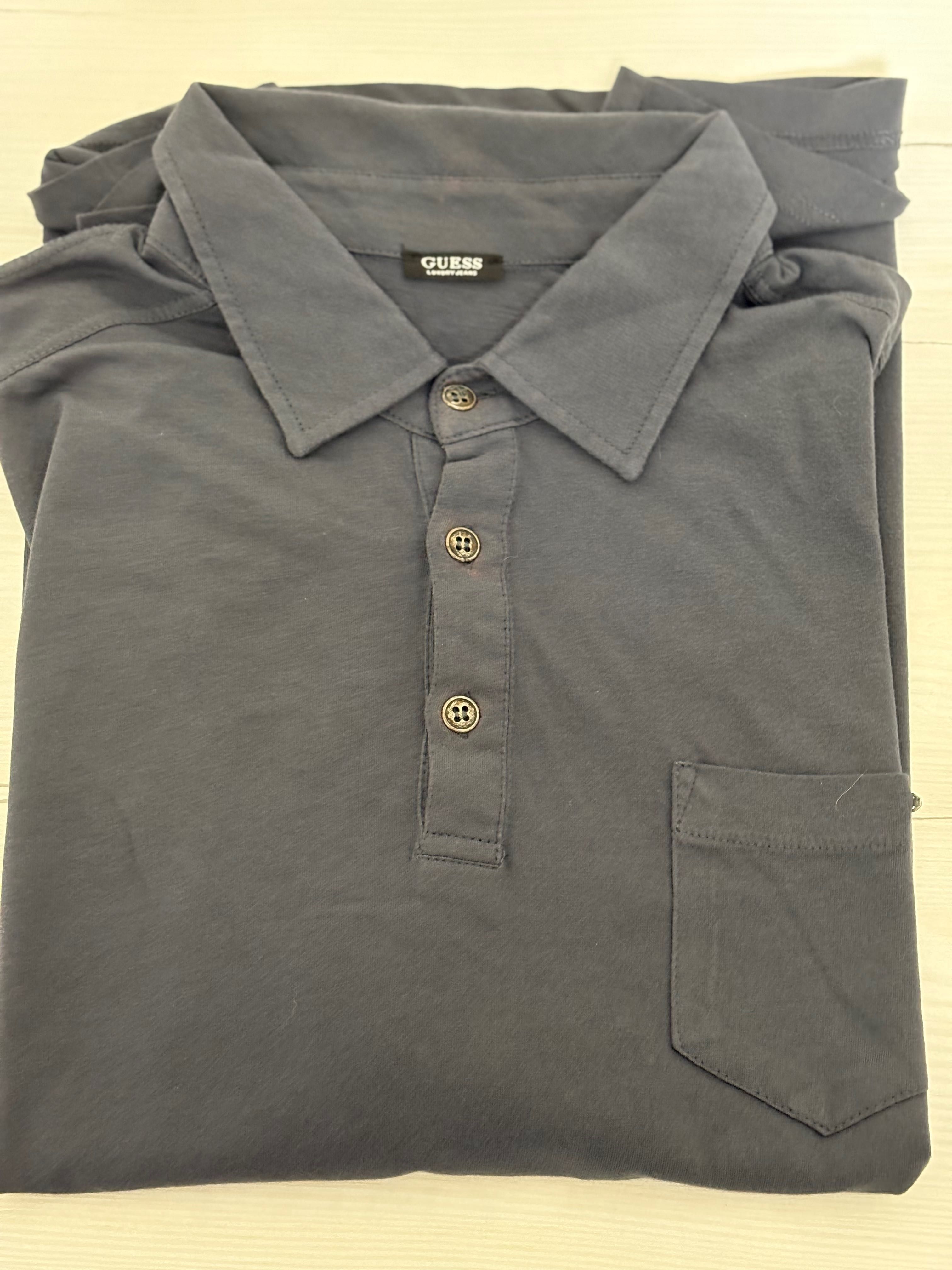 Polo Cinzento Escuro com Design nas Costas | Manga Comprida |Tamanh XL