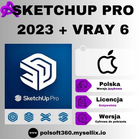 SketchUP Pro 2023 + Vray 6 | Licencja Wieczysta | Windows / MacOS
