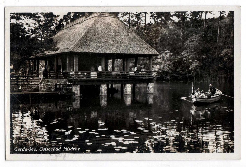 Międzyzdroje Misdroy Gerda See jezioro pawilon łódka 1939