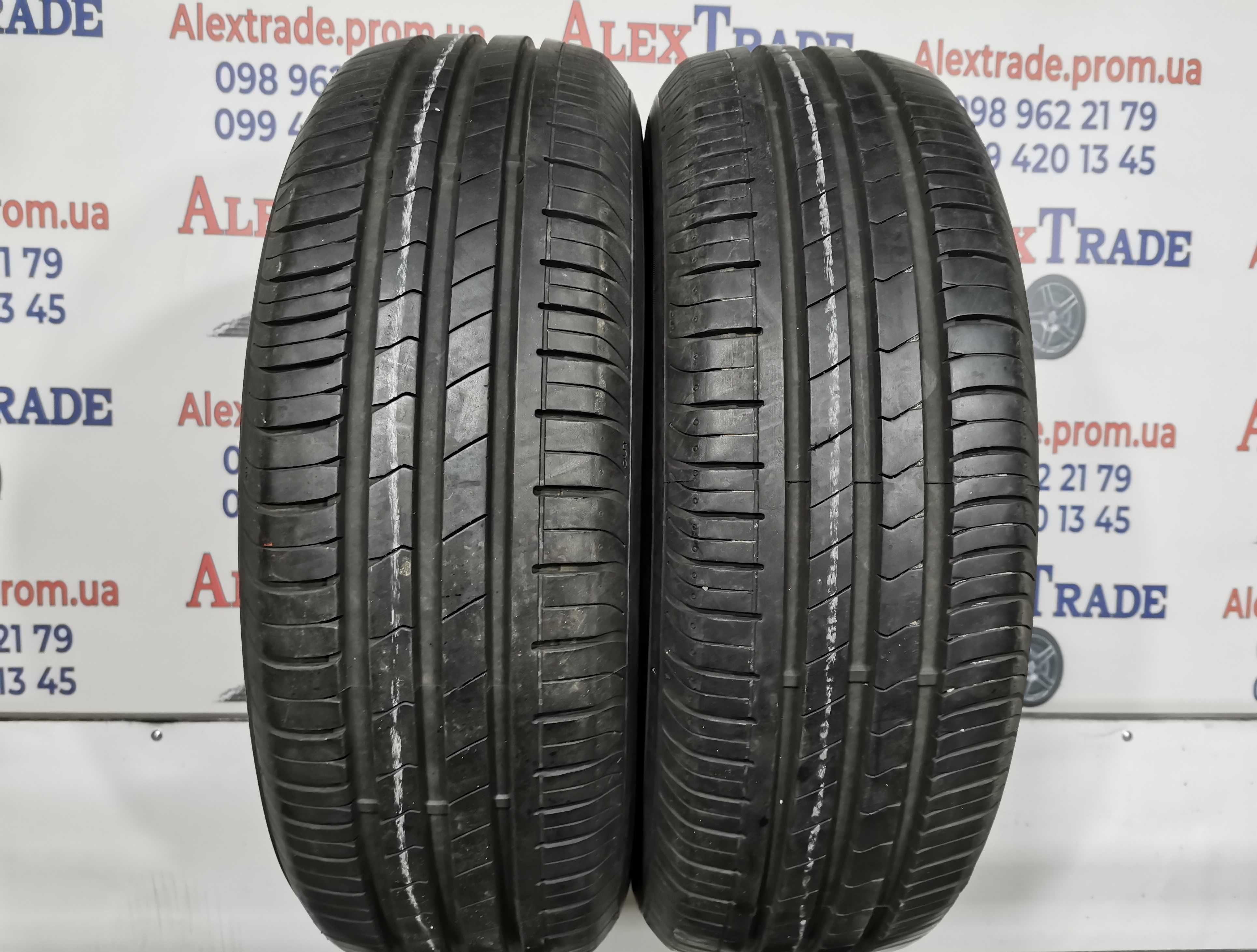 2 шт. 185/65 R15 Hankook Kinergy Eco літні шини б/у, 7 мм