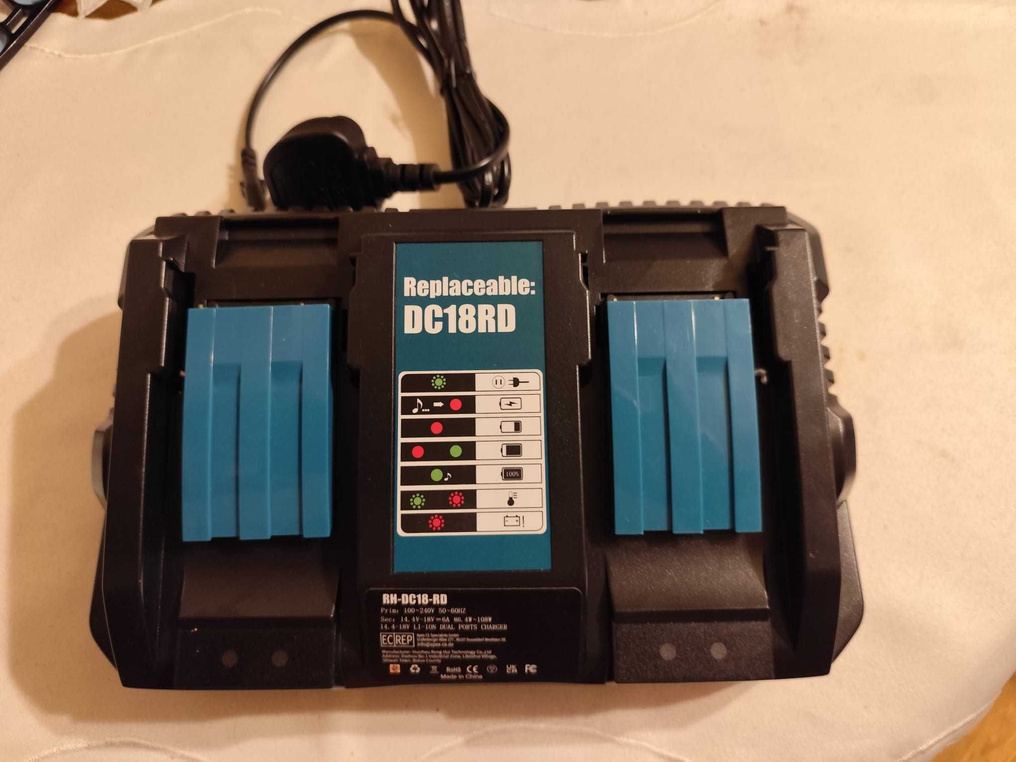 Ładowarka zamiennik Makita DC18RD 18V 2 Porty
