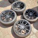 Диски разноширокие r20 5x112 в сборе с шинами на audi.