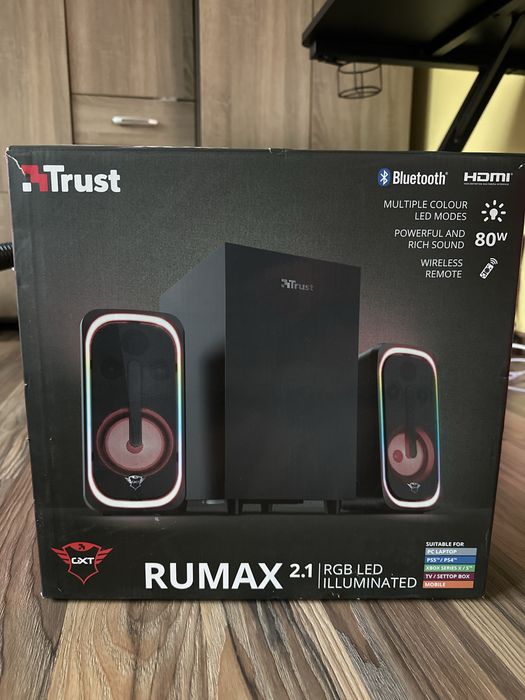 Głośniki komputerowe TRUST 2.1 RGB 80W