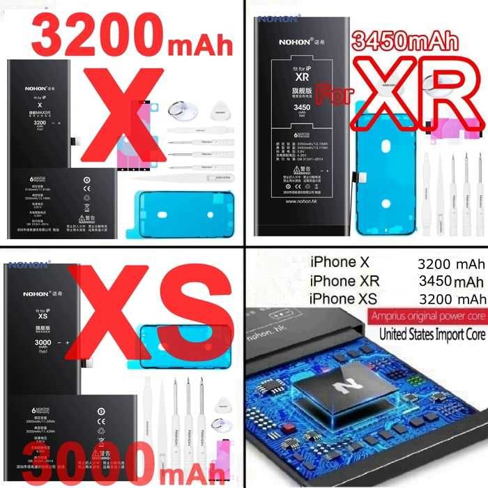 Аккумулятор NOHON Iphone  5 5s 6 6S 7 7+ 8 X XS Xr 11 pro 12 13 max