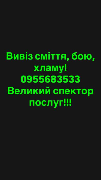Вивіз сміття, бою, хламу. Вантажники. Утилізація.