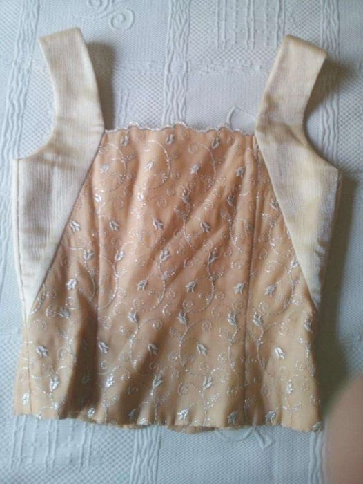 Vestido cerimónia bordado Crêpe