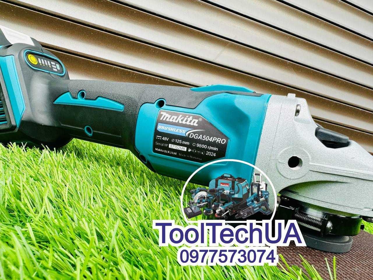 Акумуляторная Шліфувальна машина Болгарка Makita DGA504 PRO КШМ 48V-8A