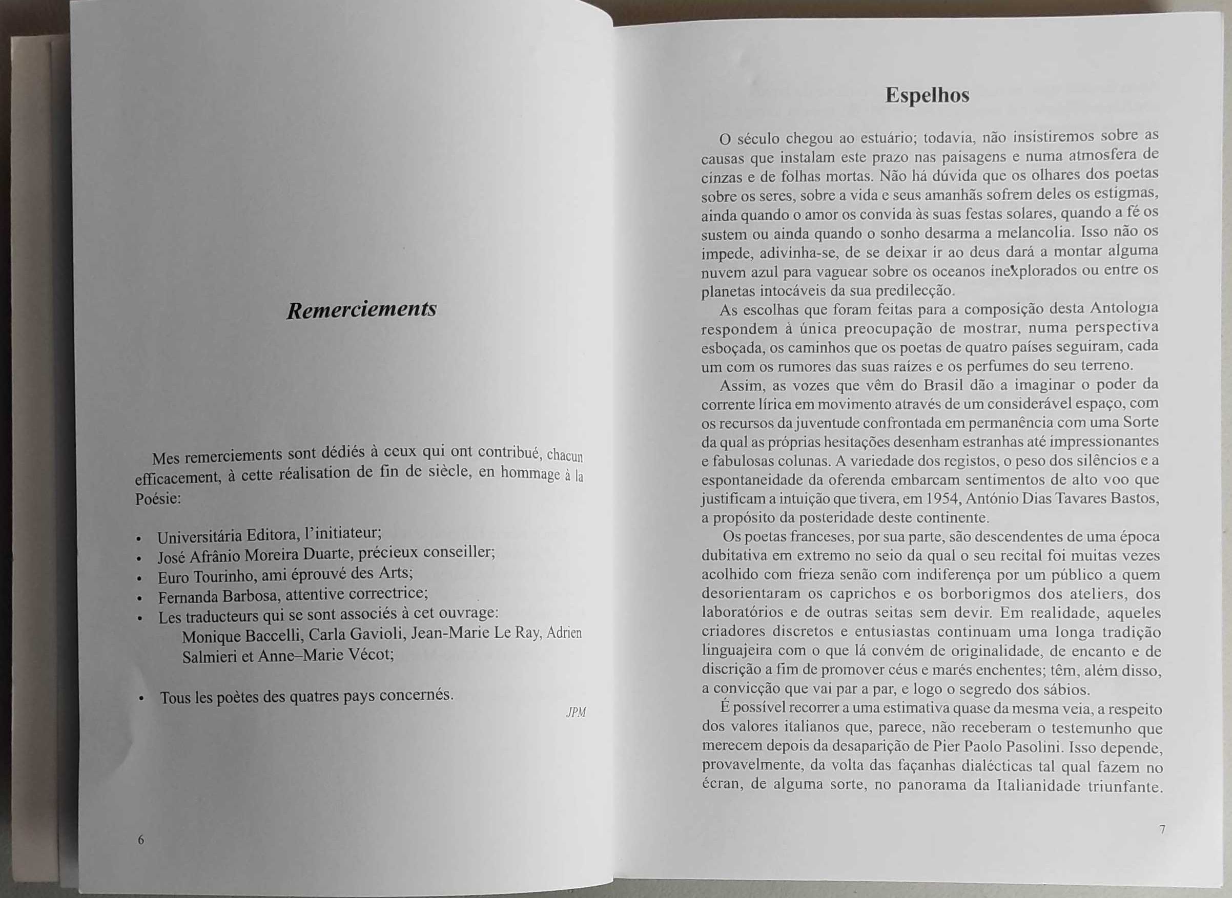 Livro:Reflexos da Poesia Contemporânea,Brasil,França,Itália e Portugal