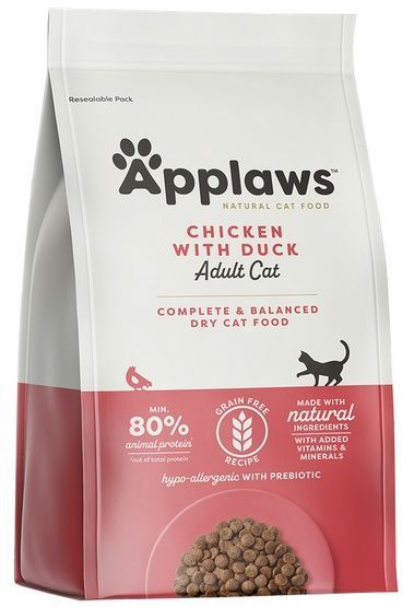 Bezzbożowa karma dla kotów z kurczakiem kaczką i warzywami Applaws 2kg