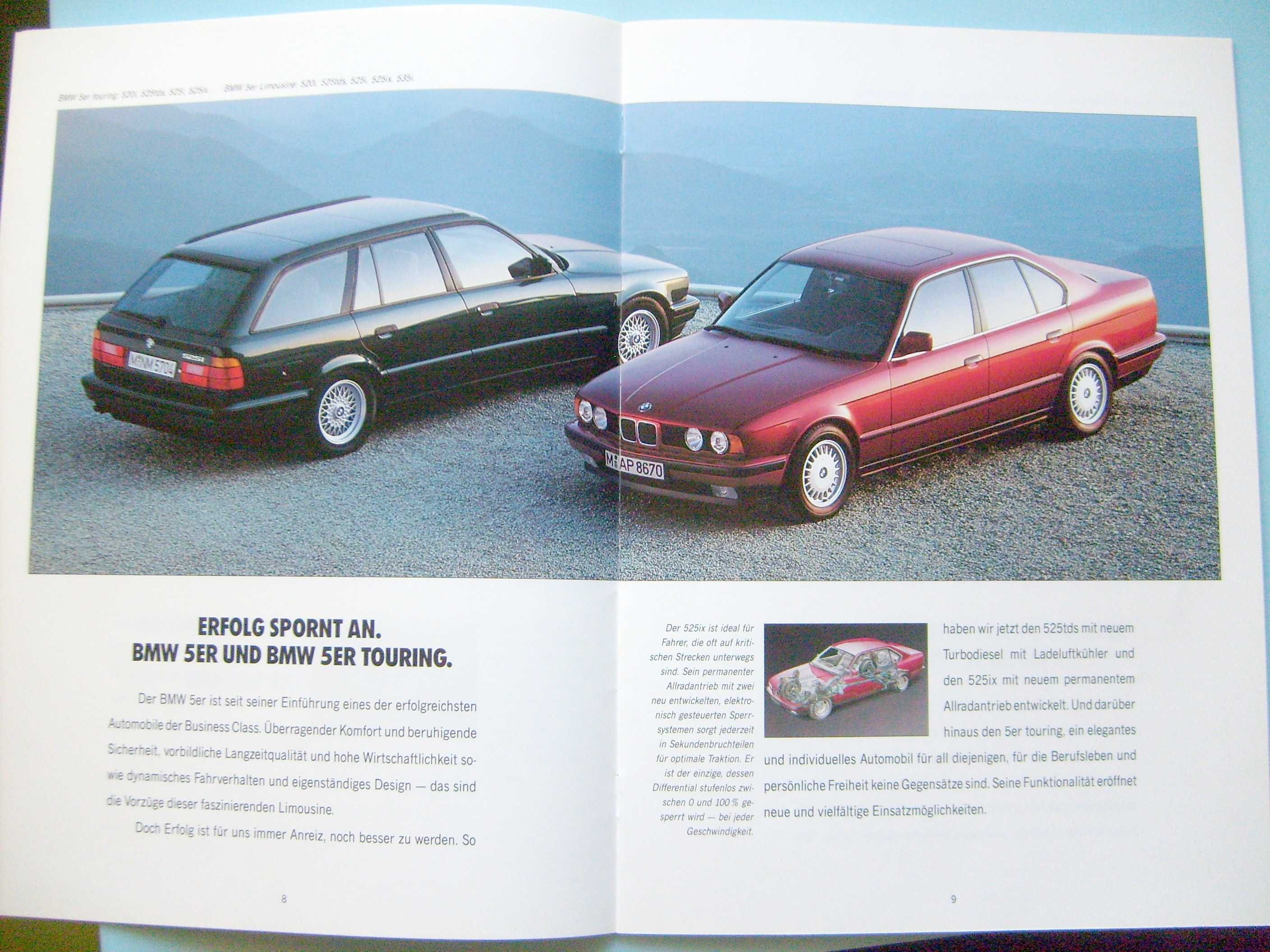 BMW Programm 1992 / 3 E30 + E36, 5 E34 + M5, 7 E32, 8 E31 / prospekt