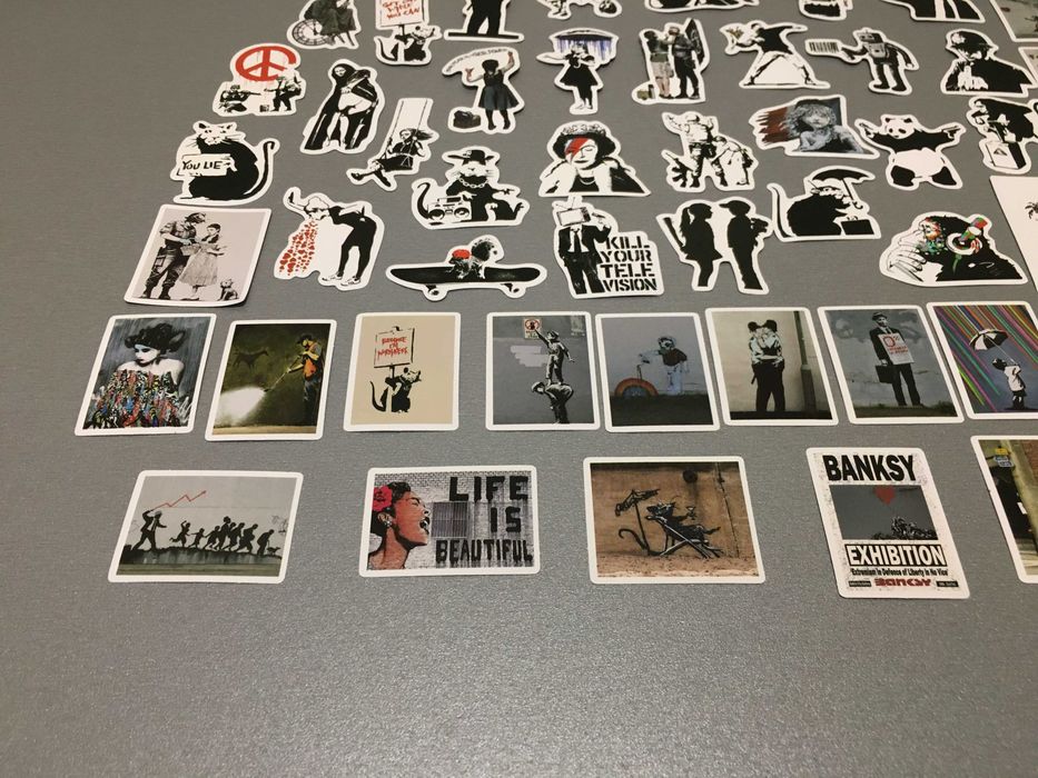 Коллекция наклеек BANKSY 67шт цена за все