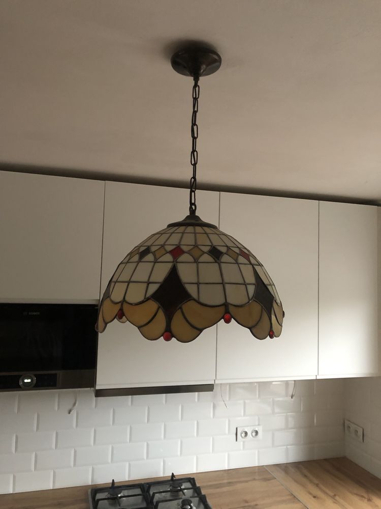 Duża lampa wisząca Witrażowa jak nowa