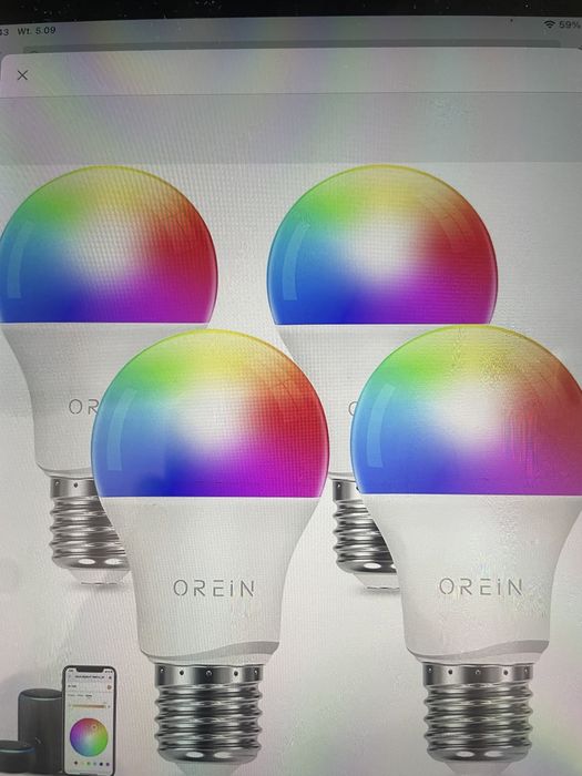 Żarówki wifi 4 sztuki 8,5 W powystawowe