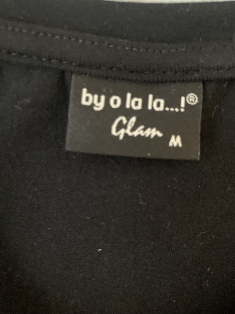 Bluzka Glam By o la la M L XL czarna falbany