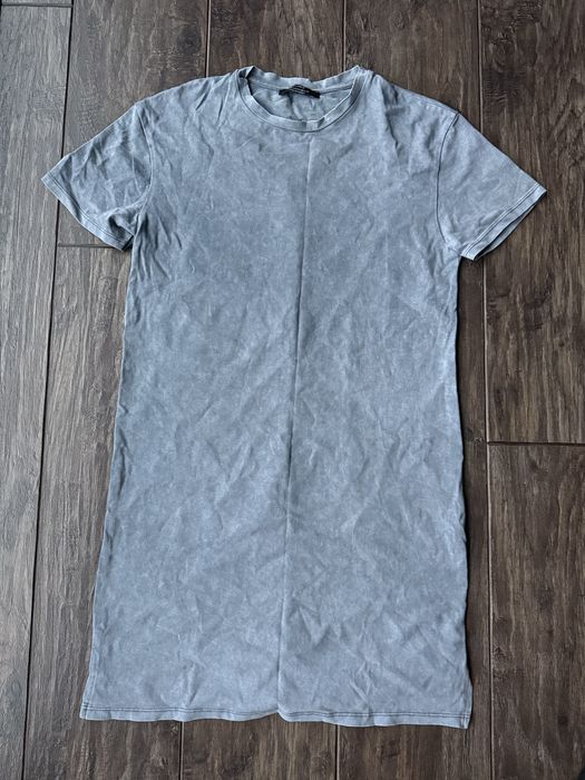 Bershka dress długa bluzka tshirt szara czarna tie dye Xs długa