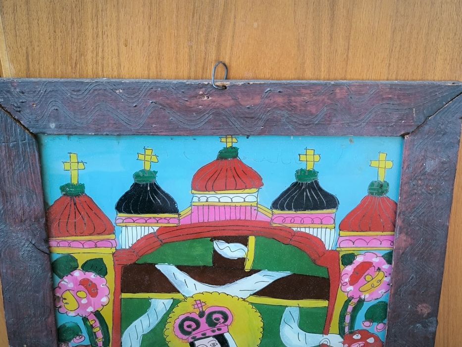 Matka Boska Obraz na szkle przedwojenny Huculski Zakopane ?