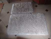 Zestaw dywan i dwa dywaniki Glossy białe tureckie 150x80 i 100x60