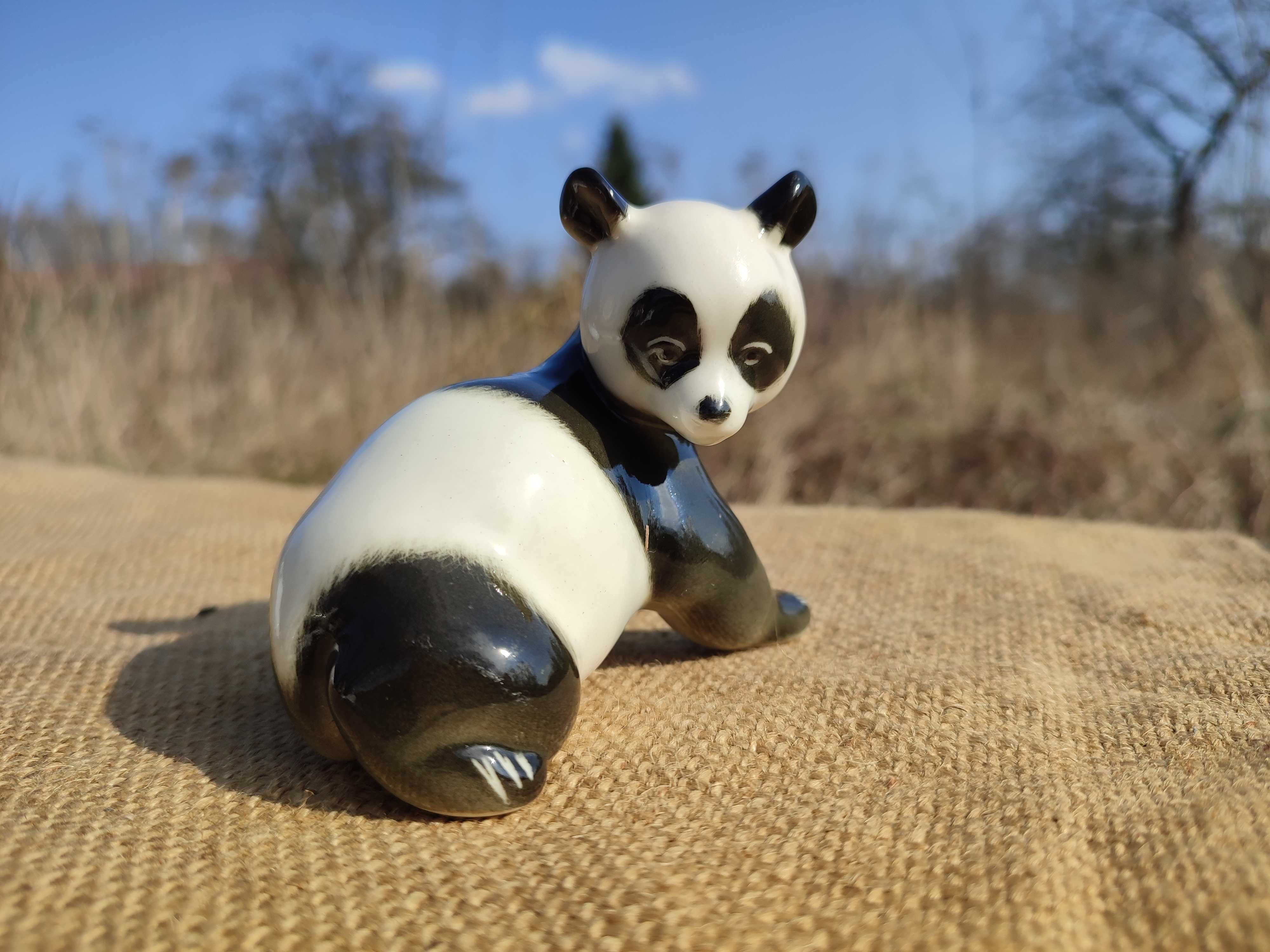 Porcelanowa figurka miś panda  Łomonosow.