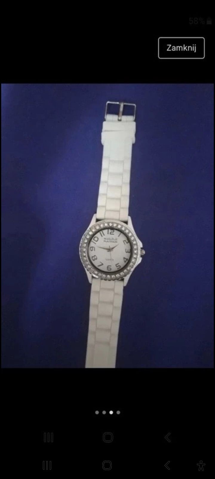 Zegarek gumowy biały