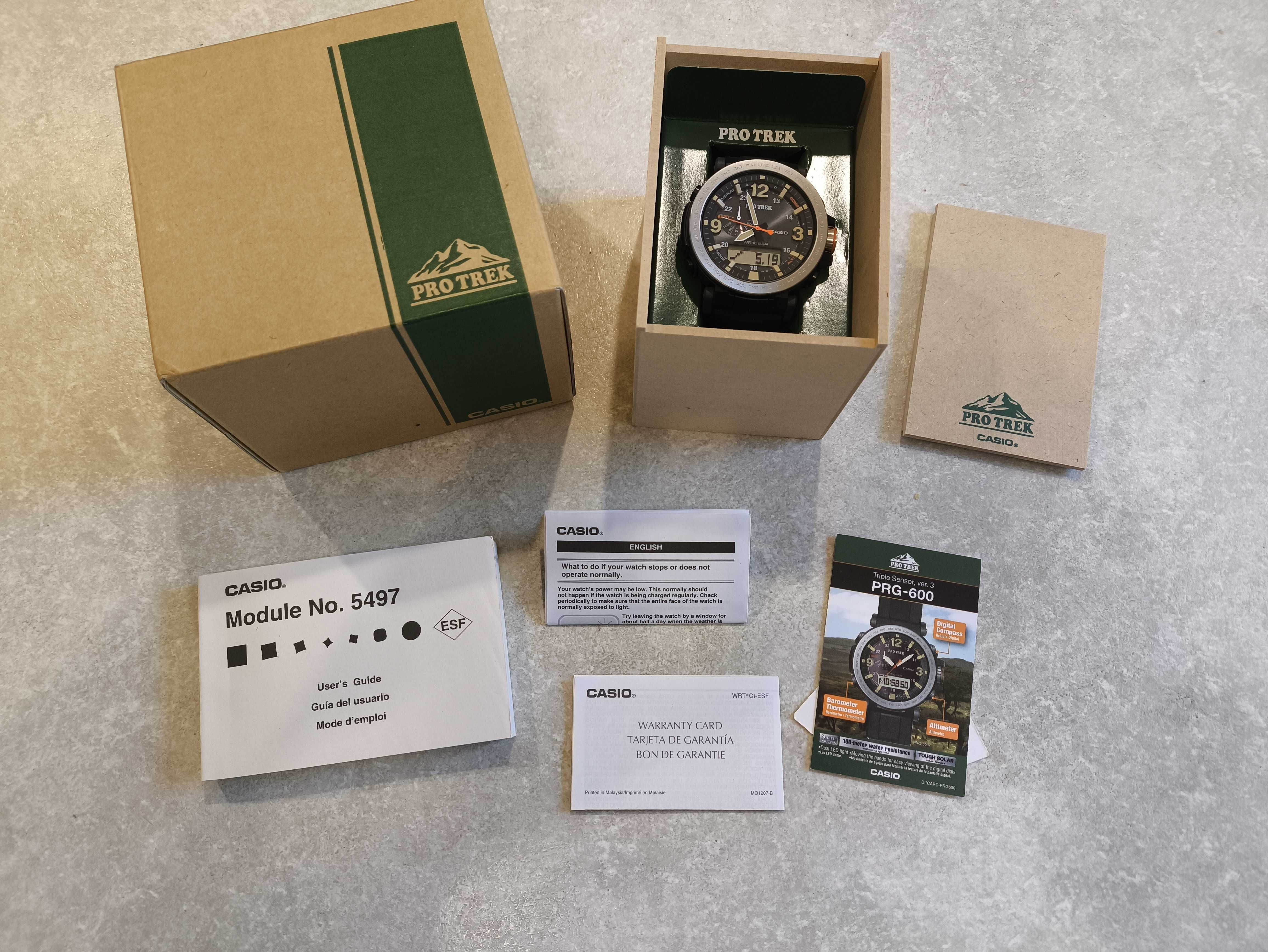 Casio ProTrek prg-600 - компас, высотомер, солнечная батарея - НОВЫЕ!