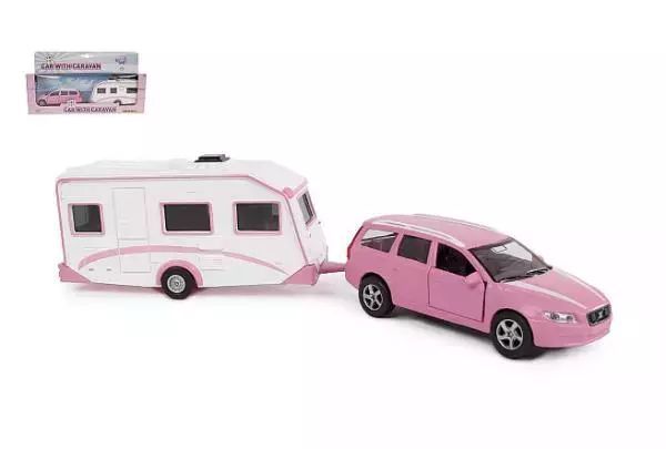 Auto Volvo V70 z przyczepą campingową 30cm. Hipo