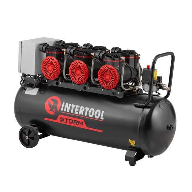 Компресор 100 л, 8 aтм, безмасляний, 2800 об/хв. INTERTOOL PT-0041.
