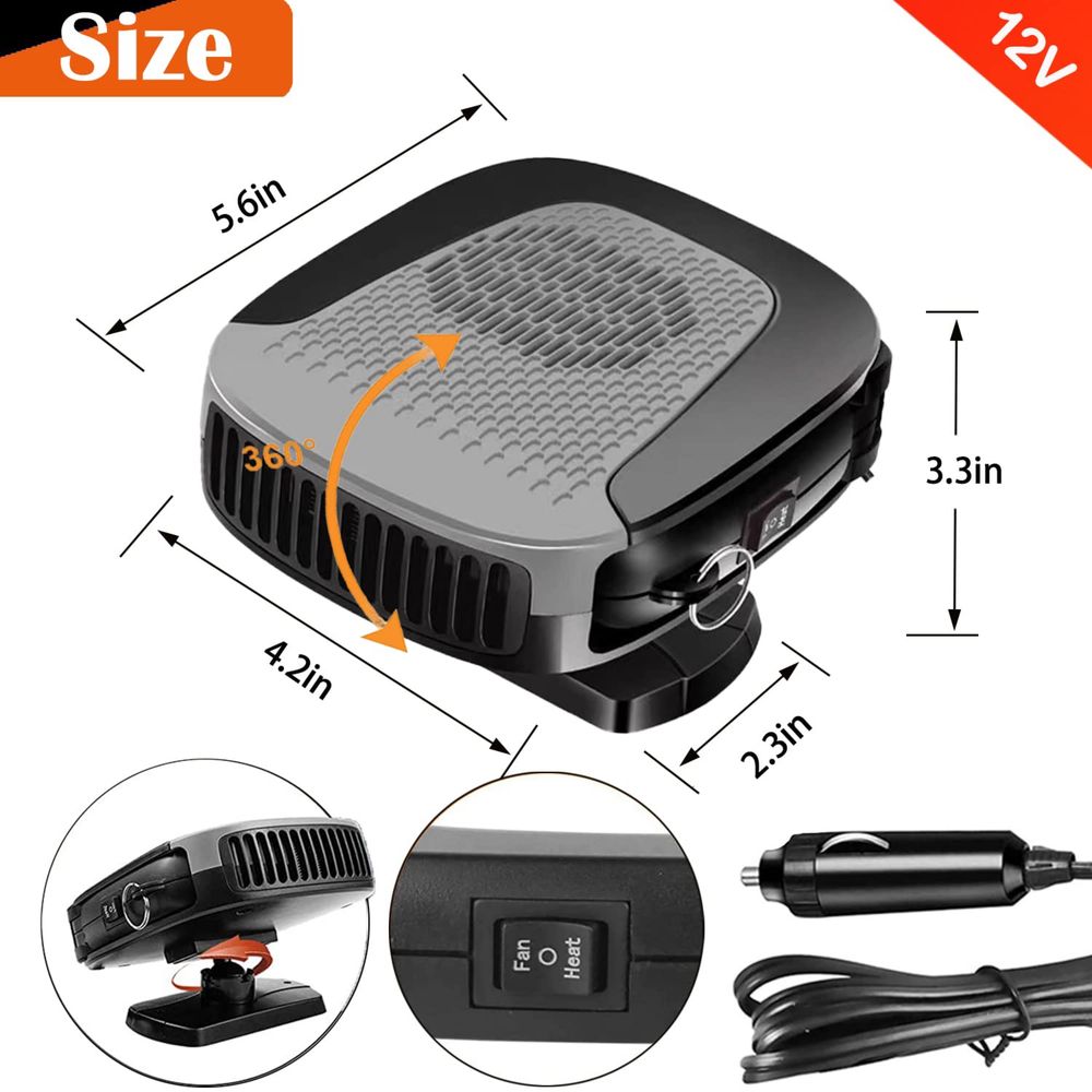 Автомобільний обігрівач Auto Heater Fan 2в1 обігрів та охолодження