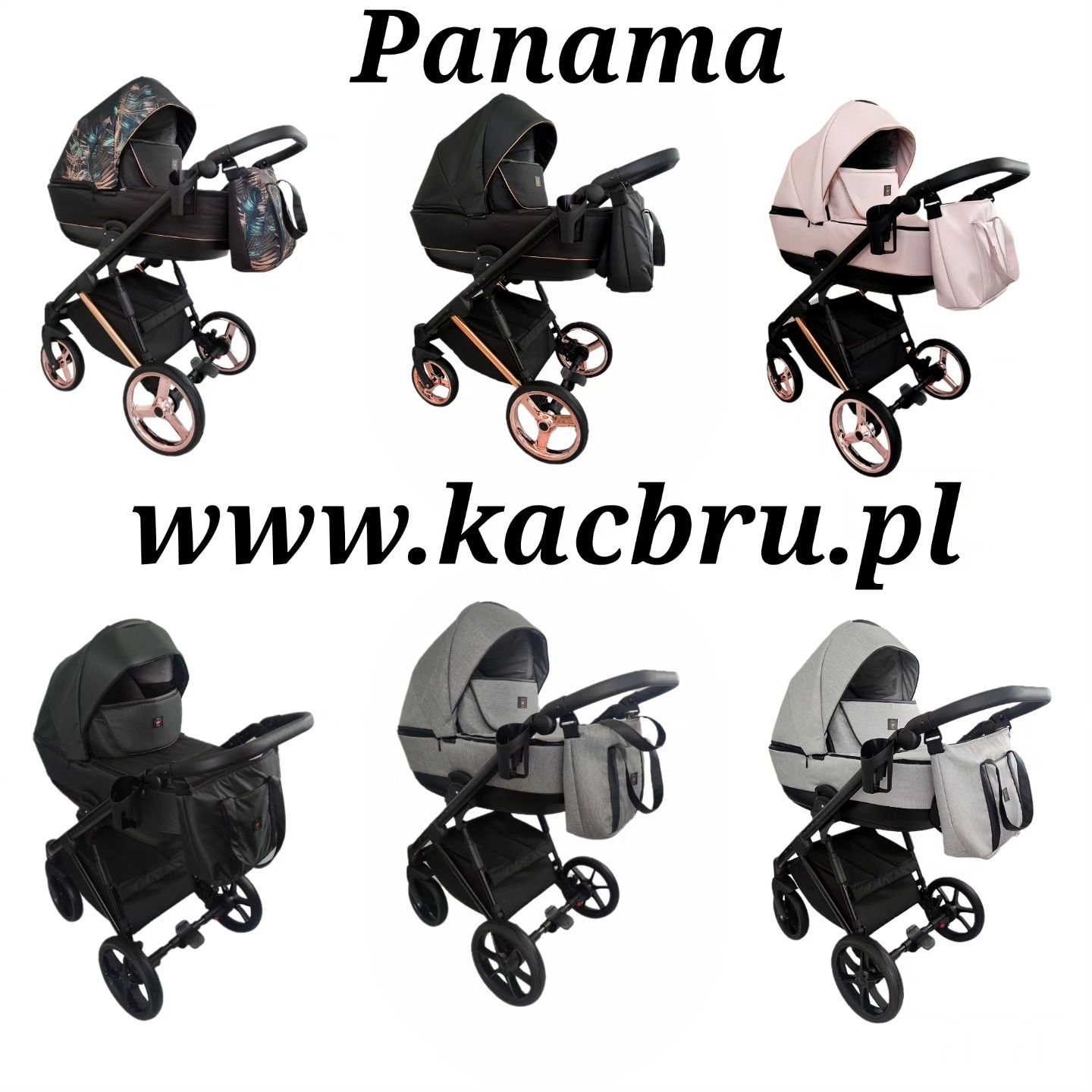 Nowy wózek dziecięcy Panama 2w1, 3w1 i 4w1. Polski !