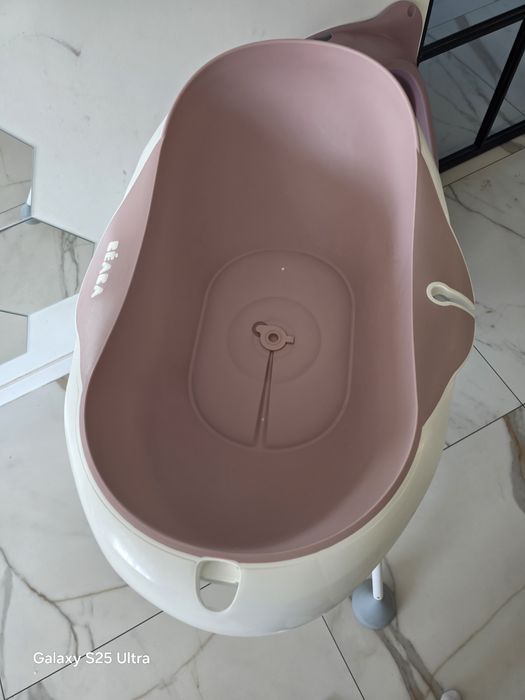 Beaba Zestaw wanienka Old Pink, stojak, przewijak