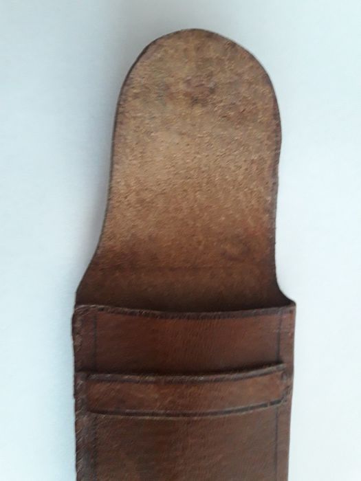 Stare skórzane góralskie etui na okulary Zakopane