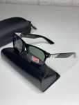 Мужские солнцезащитные очки Ray Ban Wayfarer СТЕКЛО черные Дизайн 2025