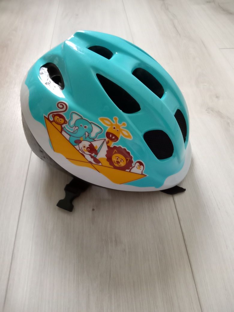 Kask rowerowy błękitny r. 46-53