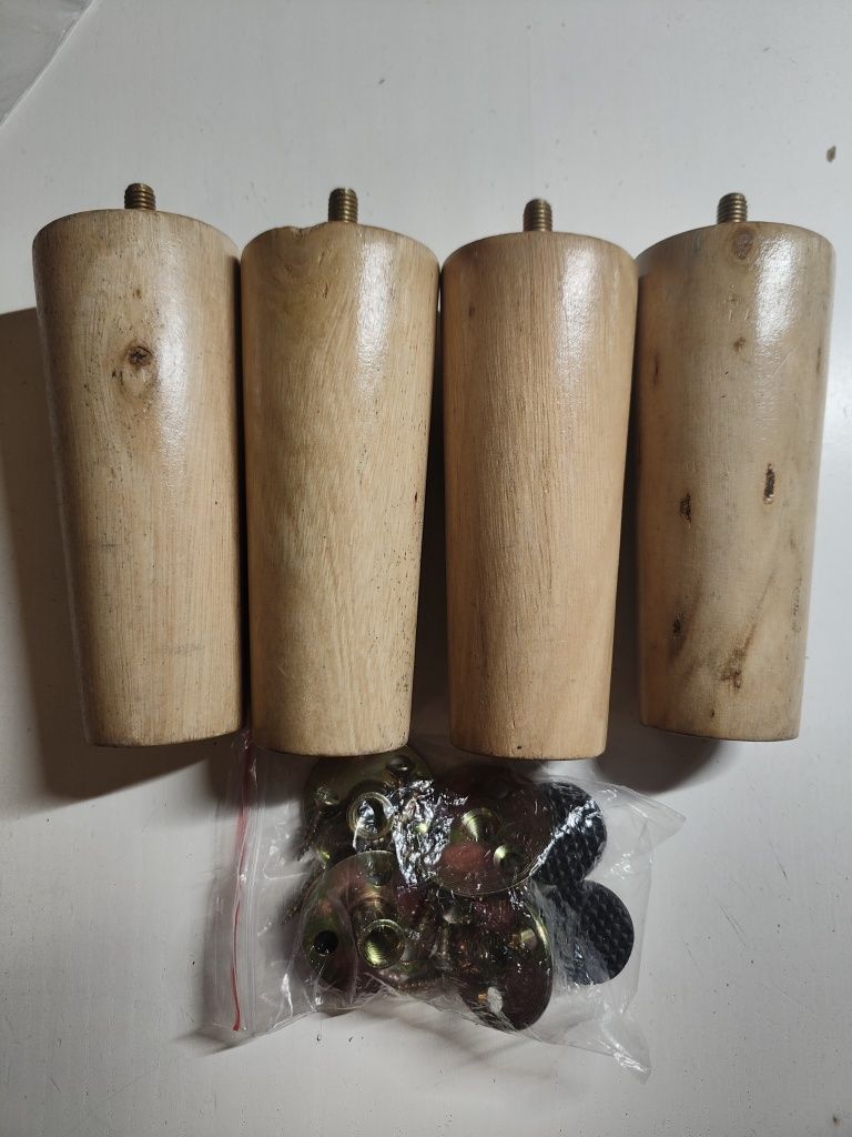 Drewniane nogi meblowe 12cm 4szt N508