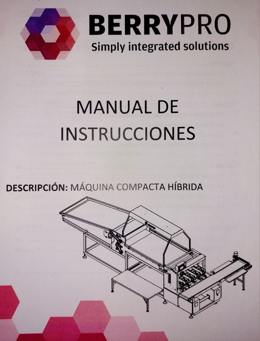 Linha embaladora de mirtilos compacta